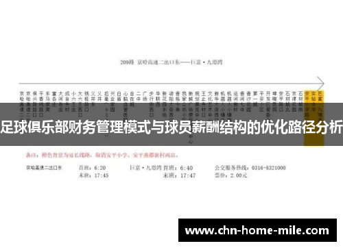 足球俱乐部财务管理模式与球员薪酬结构的优化路径分析 足球俱乐部财务管理模式与球员薪酬结构的优化路径分析